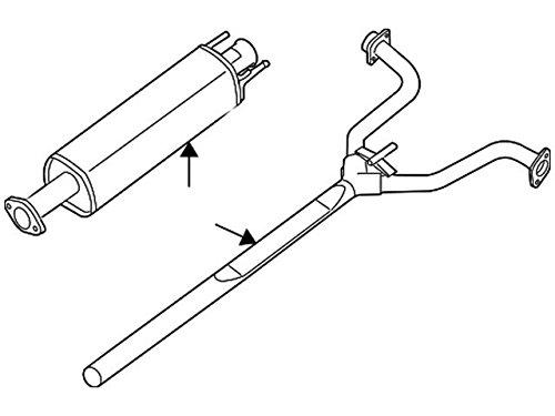 Algopix Similar Product 1 - Nissan 20300-JA000, Exhaust Pipe