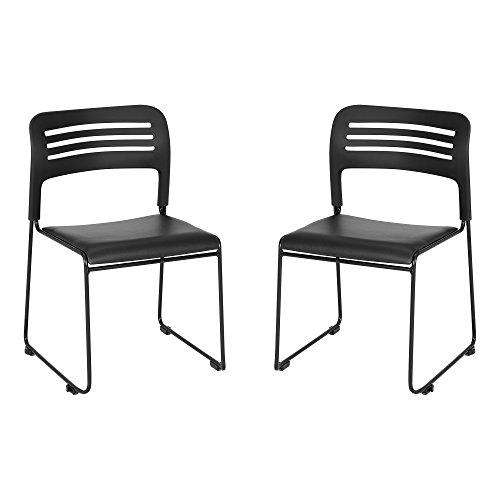 Algopix Similar Product 12 - Wave Back Vinyl Seat Stack Chair with