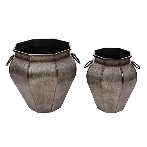 Algopix Similar Product 7 - Benzara Distressed Metal Planter Set