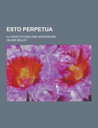 Algopix Similar Product 9 - Esto Perpetua Algerian Studies and