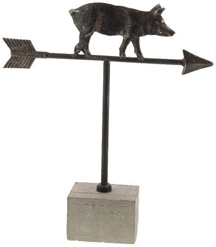 Algopix Similar Product 20 - Benzara Aged Metal Cement Pig
