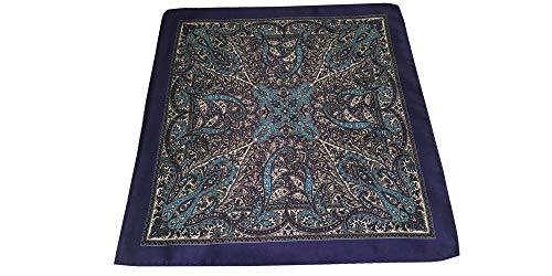 Algopix Similar Product 9 - DL Menswear Purple Blue Silk Pocket