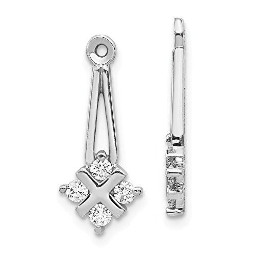 Algopix Similar Product 9 - 14k White Gold HI SI2 Diamond Earrings