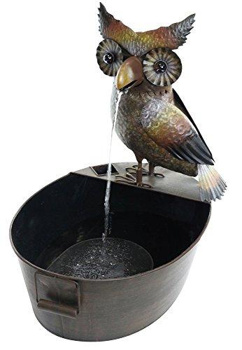 Algopix Similar Product 8 - Benzara BM148433 Metal Owl Fountain