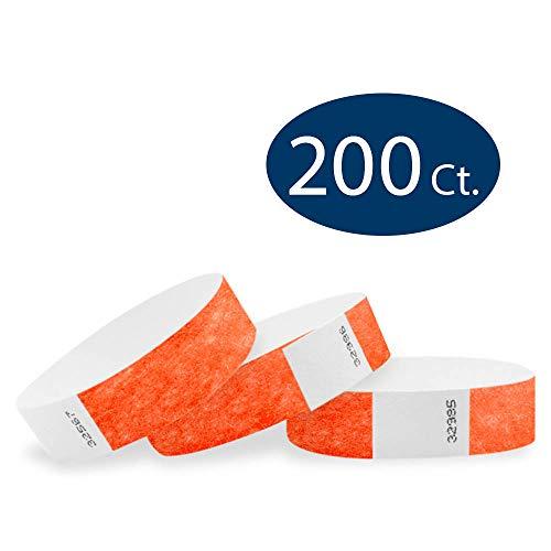 Algopix Similar Product 6 - WristCo Coral Red 34 Tyvek Wristbands