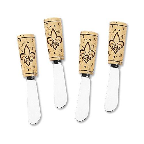 Algopix Similar Product 20 - Fleur de Lis Resin Cheese Spreaders Set