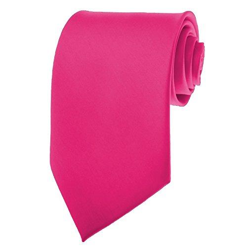 Algopix Similar Product 13 - Fuchsia Necktie SOLID Mens Neck Tie