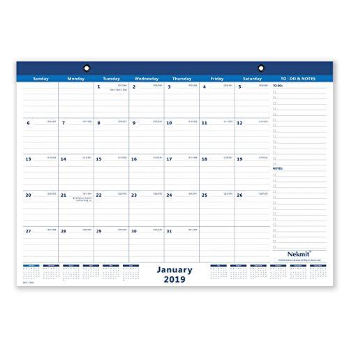 Algopix Similar Product 10 - 2019 Monthly Desk Pad Calendar Runs