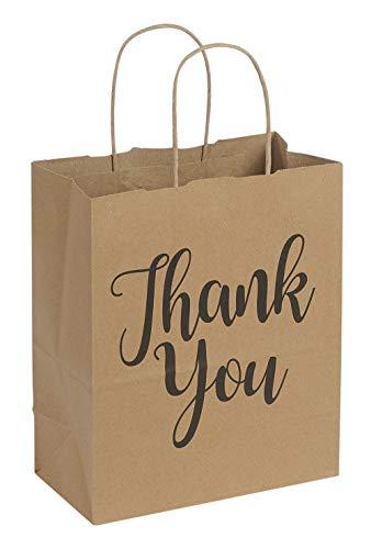 Algopix Similar Product 4 - Medium Kraft Thank You Paper Shopping