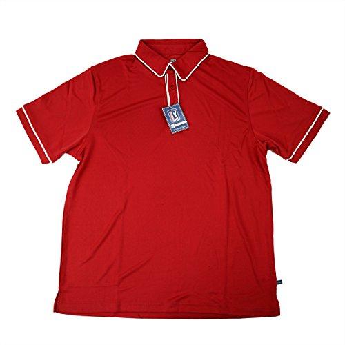 Algopix Similar Product 11 - Hireko PGA Tour Mens Polo Shirt  Red