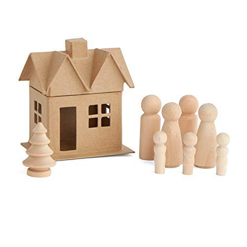Algopix Similar Product 9 - Factory Direct Craft Paper Mache House