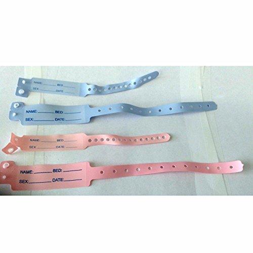 Algopix Similar Product 19 - Id Bracelet for Adult, Pink - 100pcs