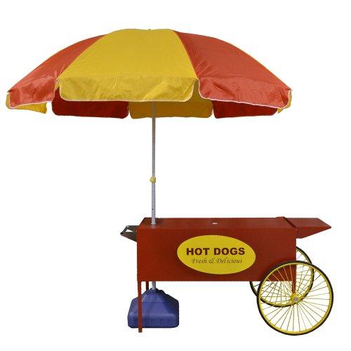 Algopix Similar Product 1 - Paragon Large Hot Dog Cart, Red