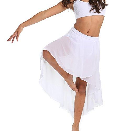 Algopix Similar Product 5 - Gia Mia Girls HiLo Chiffon DanceSkirt