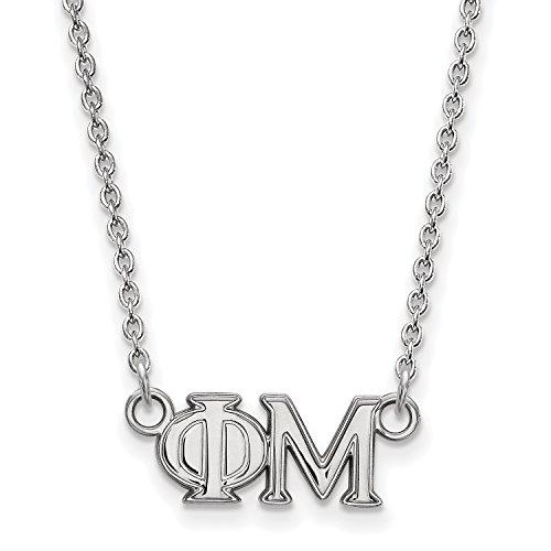 Algopix Similar Product 2 - LogoArt Phi Mu Medium Pendant wChain