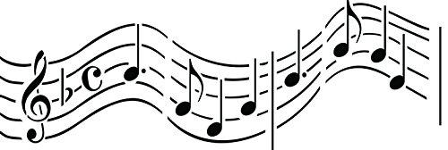 Algopix Similar Product 15 - Musical Notes Border  10 mil Wall