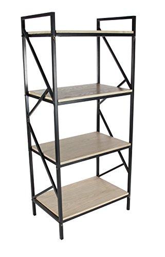 Algopix Similar Product 10 - Benzara Trendsetting Metal Wood Shelf