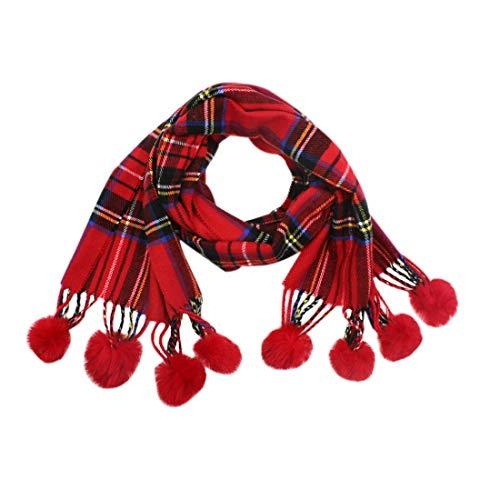 Algopix Similar Product 18 - Kids Teens Cashmere Winter Scarf Plaid