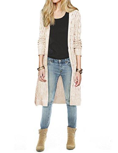 Algopix Similar Product 19 - CALI HOLI Womens Cable Knit Open Front