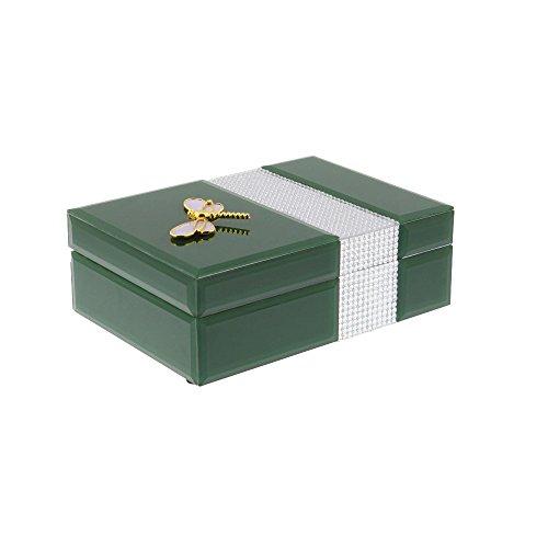 Algopix Similar Product 10 - Benzara Graceful Wood Glass Jewelry Box
