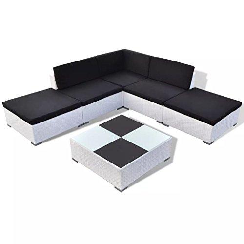 Algopix Similar Product 6 - vidaXL Patio White 15 pcs Rattan Wicker