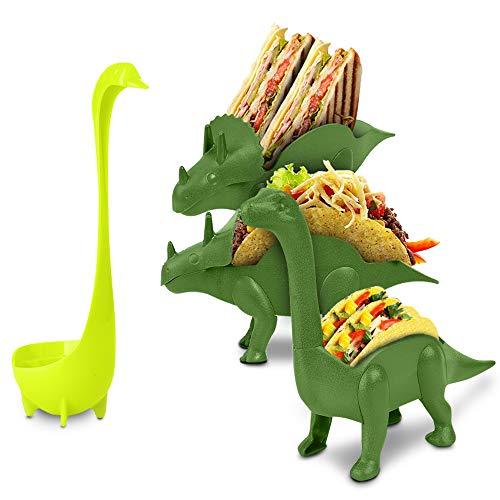 Algopix Similar Product 1 - Dinosaur Taco Holder Set by East World