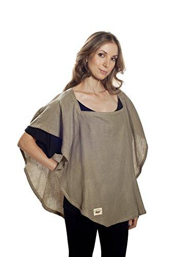 Algopix Similar Product 18 - Poncho Baby Nursing Cover, Oval Olive