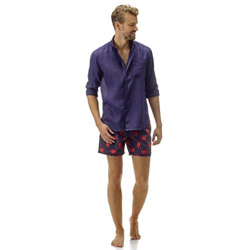 Algopix Similar Product 16 - Vilebrequin Mens Solid Linen ShirtL