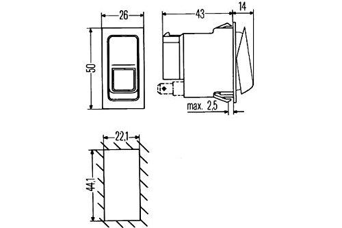 Algopix Similar Product 1 - JUNGHEINRICH HELLA Hazard Light Switch