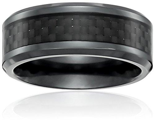 Algopix Similar Product 19 - Mens Black Titanium ComfortFit Plain
