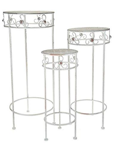Algopix Similar Product 4 - Set of 3 Wrought Iron Nesting Tables