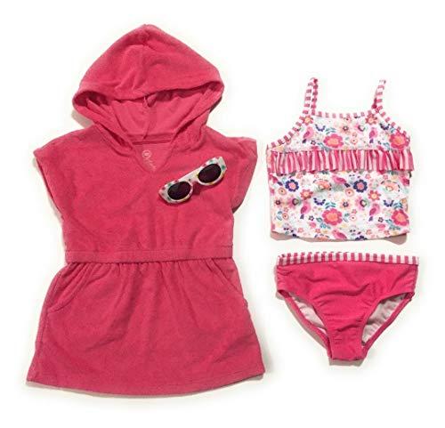 Algopix Similar Product 1 - Floral Ruffled Tankini Pink Beach Pool