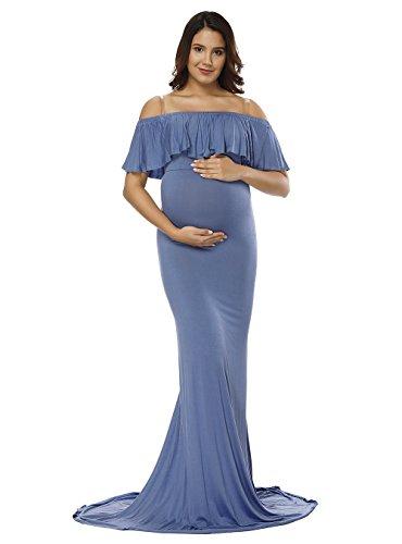 Algopix Similar Product 12 - JustVH Maternity Off Shoulder Ruffles