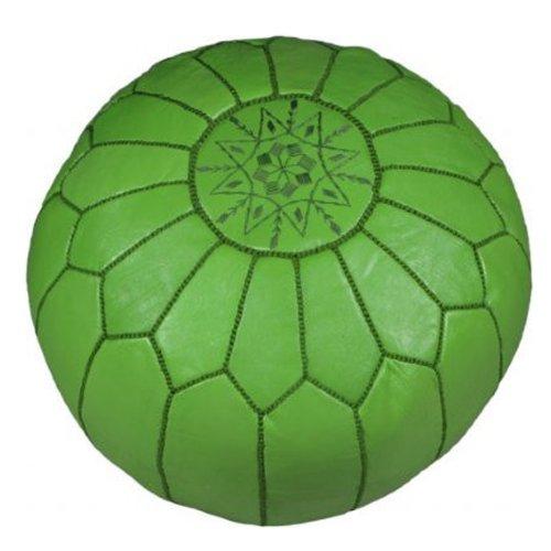 Algopix Similar Product 5 - Moroccan Embroidered Leather Pouf 