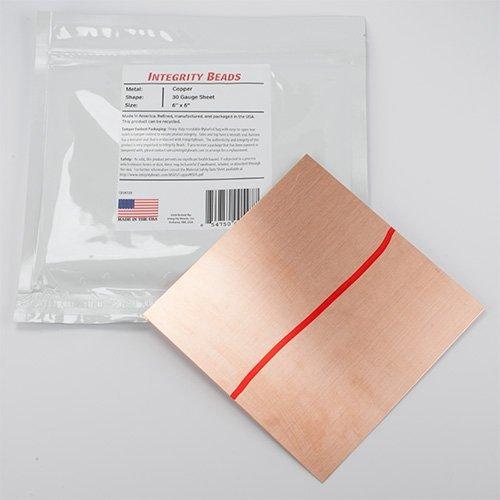 Algopix Similar Product 12 - Copper 30 Gauge Sheet - 6" x 6"