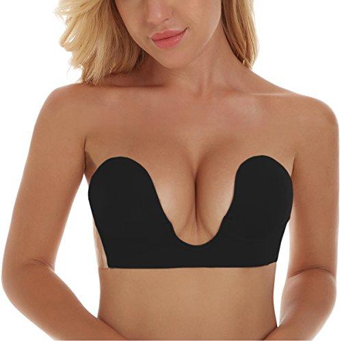 Algopix Similar Product 7 - Lovebabe Sticky Bra Strapless Backless