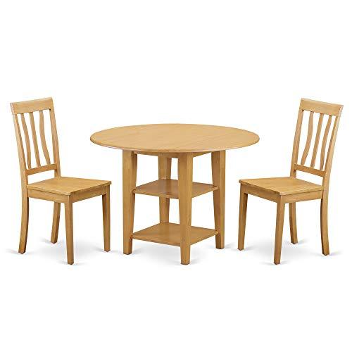 Algopix Similar Product 20 - East West Furniture SUAN3OAKW Sudbury