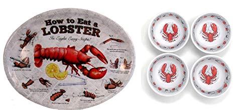 Algopix Similar Product 16 - How To Eat a Lobster Oval Plates and