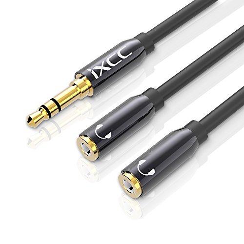 Algopix Similar Product 9 - iXCC 35mm Y Splitter Extension Cable