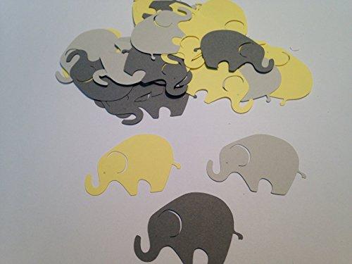 Algopix Similar Product 19 - 50 Large Yellow Gray Elephant Cutout 2