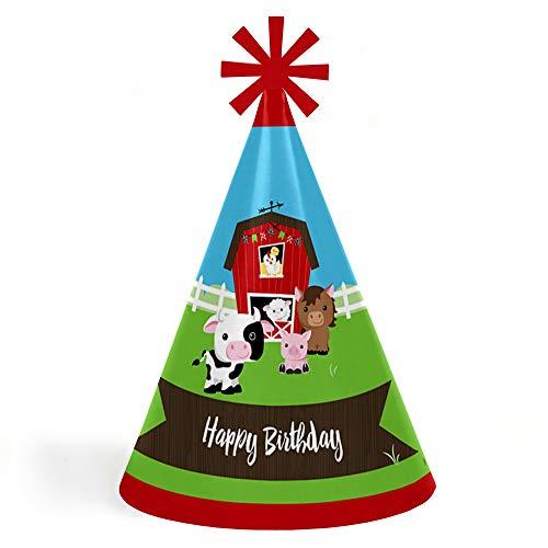 Algopix Similar Product 6 - Farm Animals  Cone Birthday Party Hats