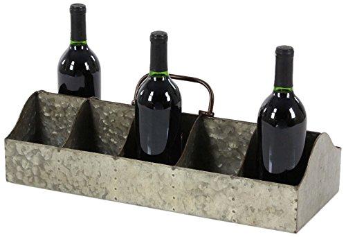 Algopix Similar Product 10 - Benzara Powerful Metal Galvanised Wine