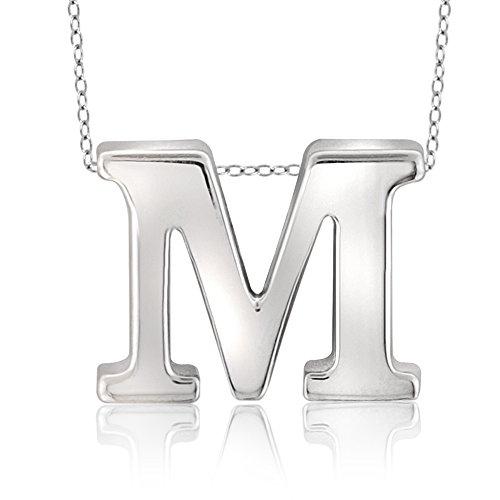 Algopix Similar Product 18 - Sterling Silver "M" Initial Pendant