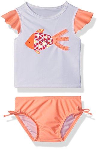 Algopix Similar Product 3 - Crazy 8 Girls Toddler Fish Rashguard