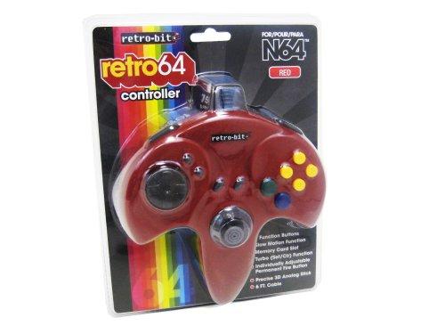 Algopix Similar Product 2 - N64 Retro Bit Controller- Red