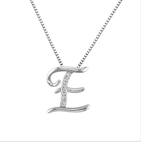 Algopix Similar Product 20 - JMS Jewelry 18K White Gold Initial E