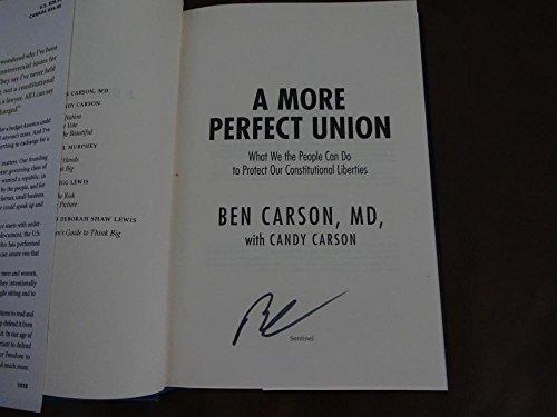 Algopix Similar Product 9 - Ben Carson A More Perfect Union Signed