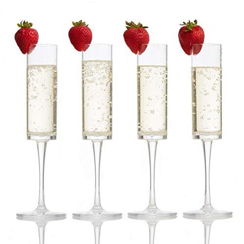 Algopix Similar Product 2 - Premium Plastic Champagne Flutes 