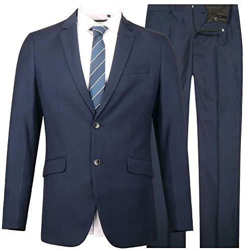 Algopix Similar Product 2 - Mens Slim Fit Suit Two Button Black