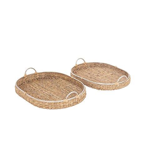 Algopix Similar Product 11 - Benzara Hyacinth Serving Tray with